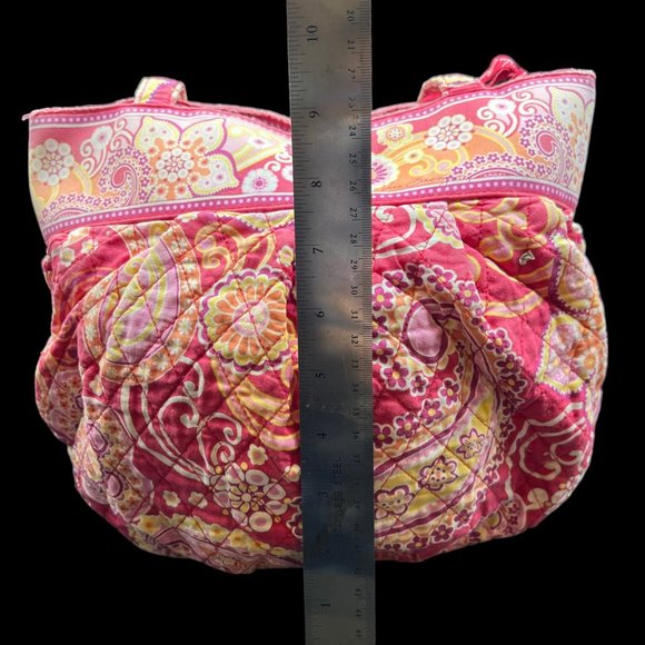 Vera Bradley Raspberry Fizz Paisley Betsy Tote Shoulder Bag Purse Pink Zip Close - Picture 14 of 15